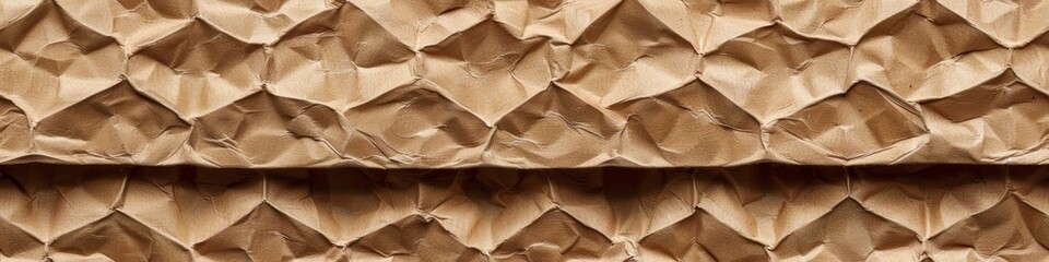 High-Resolution AI-Generated Background Featuring Eco-Friendly Kraft Paper Honeycomb Texture for Sustainable Packaging, Perfect for Low-Carbon and Environmental Themes