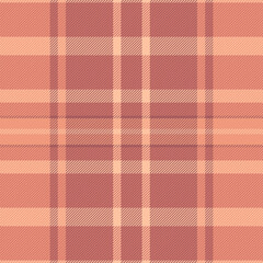 Feminine vector seamless fabric, minimal tartan plaid background. Newborn textile texture pattern check in red and orange colors.