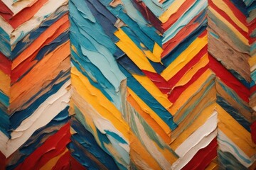 Creative painting zigzag background