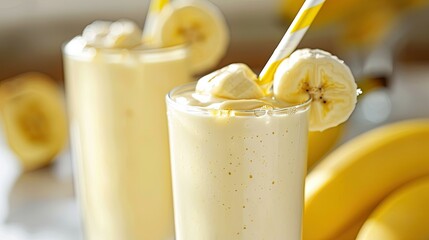 Banana Smoothie: Blend bananas with yogurt, milk, and honey.