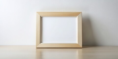 A sleek and minimalist picture frame on a white background, photo frame, decoration, blank, clean, modern, display, empty