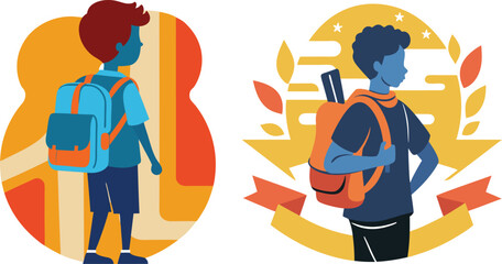 Back to school graphics elements vector art