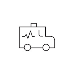 Ambulance icon vector. ambulance truck icon vector. ambulance car