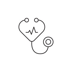 Stethoscope icon vector. doctor illustration sign. clinic symbol. hospital logo