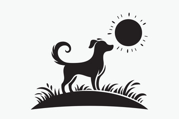 Pet dog symbol template for graphic and web design collection logo vector illustration