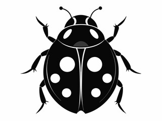 ladybug icon, ladybug silhouette vector illustration


