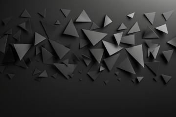 Abstract background, black geometric shapes, dark composition