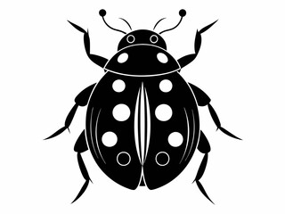 ladybug icon, ladybug silhouette vector illustration


