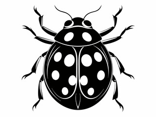 ladybug icon, ladybug silhouette vector illustration


