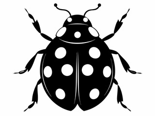 ladybug icon, ladybug silhouette vector illustration


