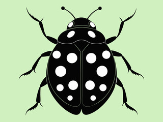 ladybug icon, ladybug silhouette vector illustration


