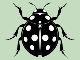 ladybug icon, ladybug silhouette vector illustration



