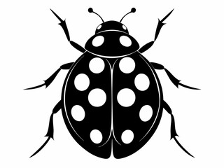 ladybug icon, ladybug silhouette vector illustration


