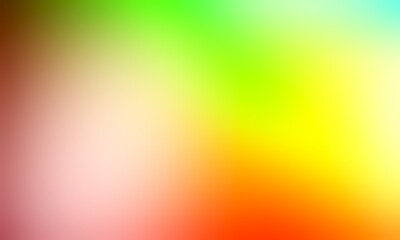 Abstract blurred background image of red, green, yellow colors gradient used as an illustration. Designing posters or advertisements.