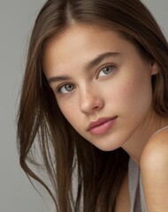 Naklejka premium studio_portrait_of_a_young_woman