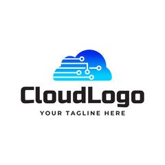 Creative cloud vector logo design template