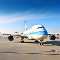 A Glimpse of Excellence: Commercial Jet-Engine Airliner on Runway