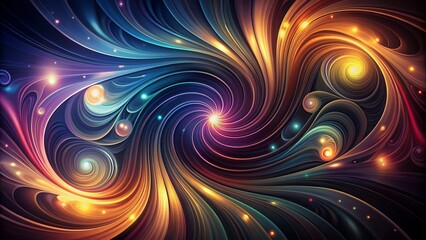 Dark elegant abstract background featuring swirling shapes and subtle gradient effects for versatile digital design applications.