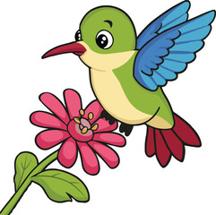 bird with flower