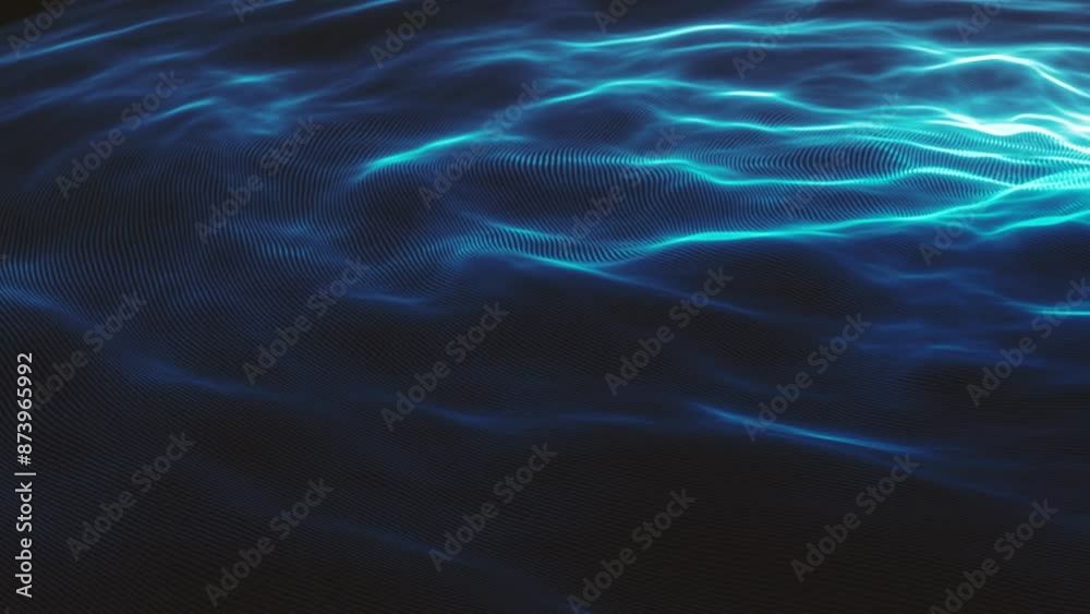 Wall mural abstract digital ocean surface background/ animation of an abstract background with quiet digital oc