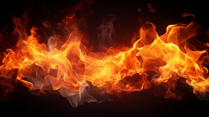 Fototapeta premium Dynamic and Intense Fiery Flames in Abstract Motion