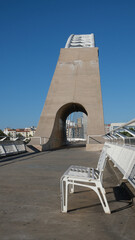Pedestrian access gallery on bridge.