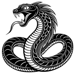 Striking Anaconda Logo Design - Powerful and Elegant Snake Emblem