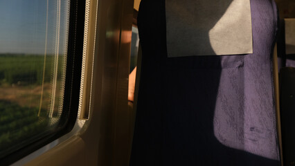 The train as a means of transportation. Train passengers. Travel by train.