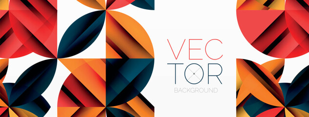 Circles and round shapes geometric minimal background