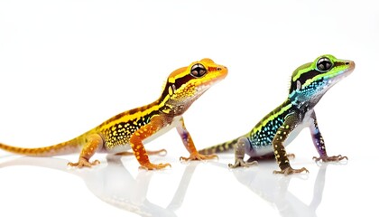 Fototapeta premium gecko on white background, lizard on white background