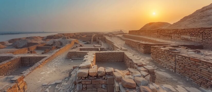Ancient Ruins at Sunset