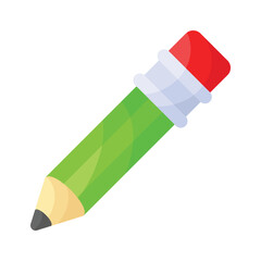 A pair of Lead pencils vector in trendy design style, isolated on white background