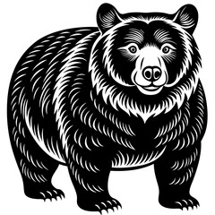 Strong Black Bear Logo Design - Bold and Majestic Forest Animal Emblem