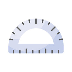 A precise and creative protractor icon, suitable for measuring angles and geometric functions