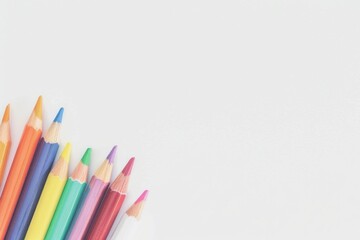 Fototapeta premium back to school banner with copy space for text, white background, clean, pastel colors