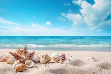 Obraz premium Seashell outdoors horizon nature.