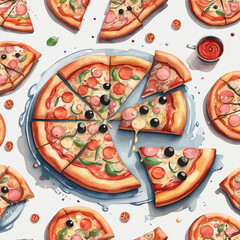 Pizza Hut Ilustration Design Very Delicious