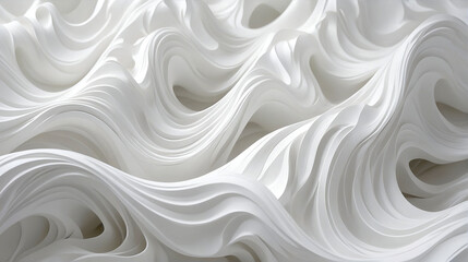 Fototapeta premium A white and gray wallpaper with a pattern of wavy lines