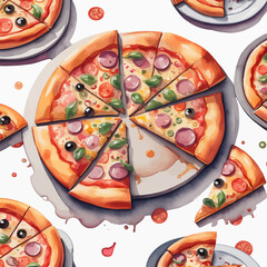Pizza Hut Ilustration Design Very Delicious
