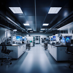 Fototapeta premium Futuristic Lab Showcasing Advanced Environmental Testing Equipment