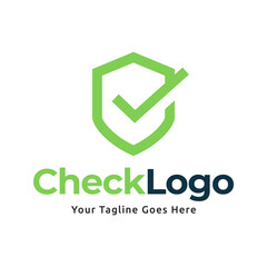 Check mark vector icon logo design illustration