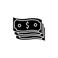 Money Icon Vector Illustration Logo Template isolated on white 