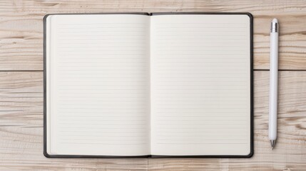 Open notebook with crisp, lined paper, filled with meticulous notes and doodles, an inviting cover, highlighting the joy of writing and recording thoughts