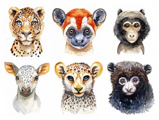 Watercolor Paintings of Adorable and Curious Wild Animals
