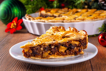 Traditional Christmas mince pie