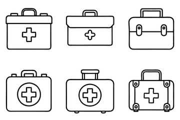 Medical kit line art illustration Modern Graphic Solutions