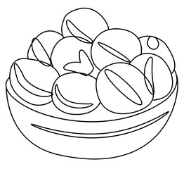 junk food coloring page illustration