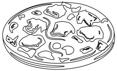 junk food coloring page illustration