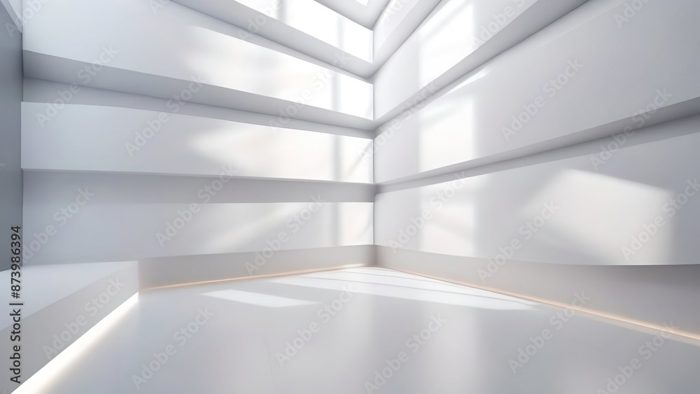 Aufkleber A light background for presentation with a textured 3D volumetric wall.