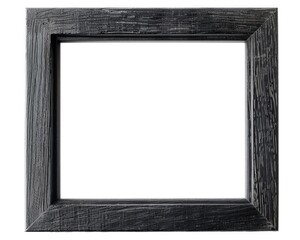 Obraz premium Black Wood Frame. Blank Square Border for Picture or Photo Design